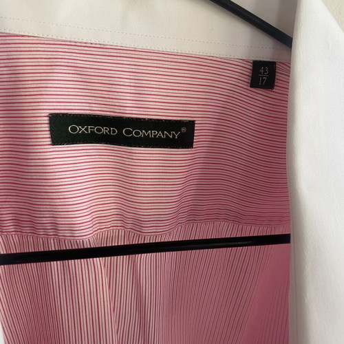 Oxford Company No 43 dress shirt like new with stripes and white collar