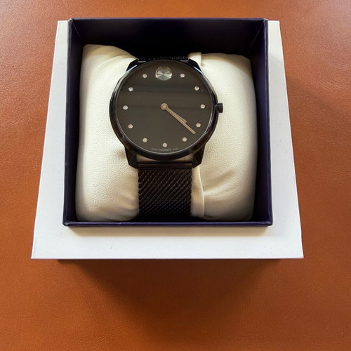 Movado Bold Ion Plated Stainless Steel Quartz Watch new, black