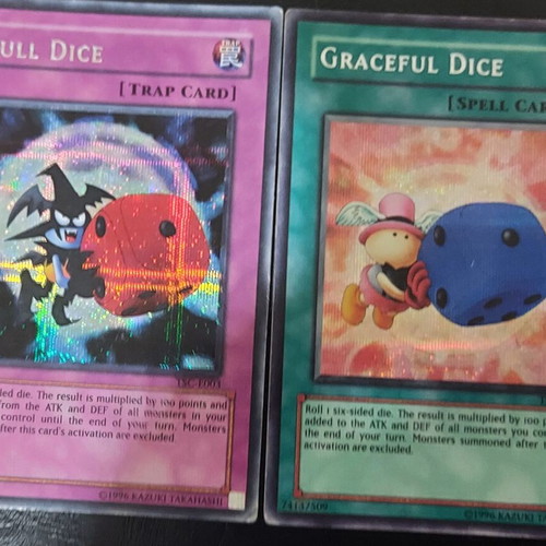 Skull Dice and Graceful Dice card set new, collectible