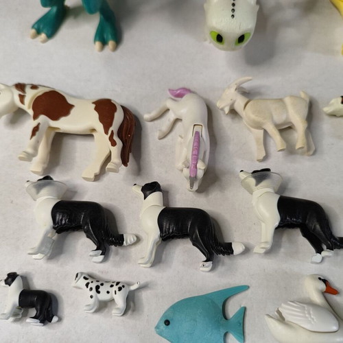 Playmobil animals, dragons and accessories used, set