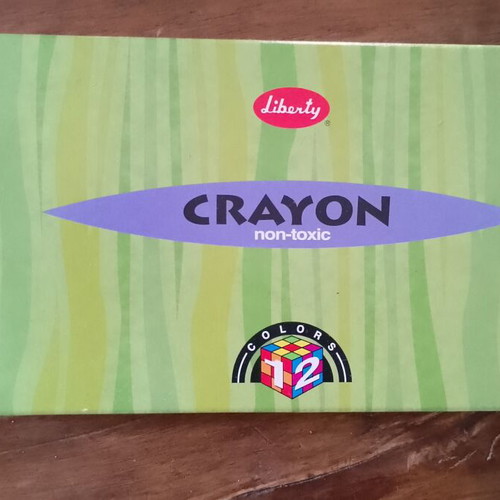 Packet of wax crayons, 12 colors