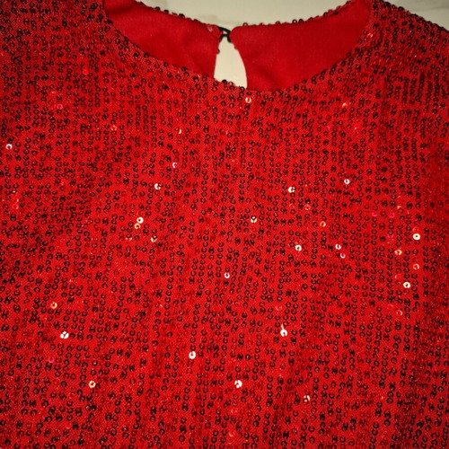 Extan Bebe Red Dress with Sequins like new, size 9-10 years
