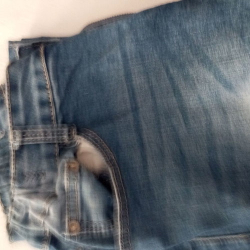 Children's blue denim jeans with elastic waist