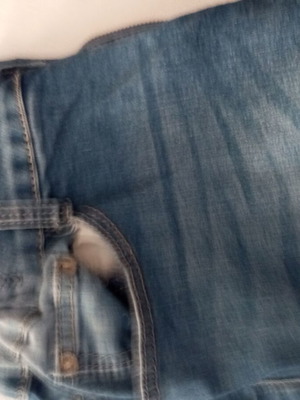 Children's blue denim jeans with elastic waist