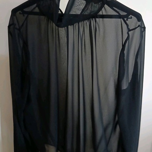 Women's black sheer blouse like new Lost & Found