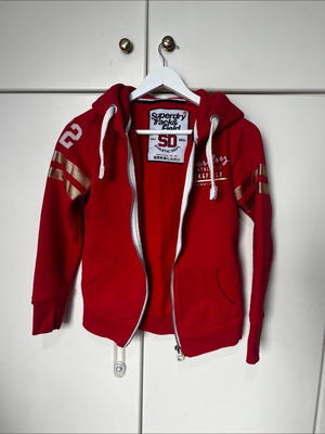 Superdry Γυναικεία Ζακέτα Small Κόκκινη Σαν Καινούργια