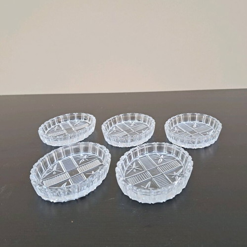 Vintage dessert plates set of 5 oval shape like new