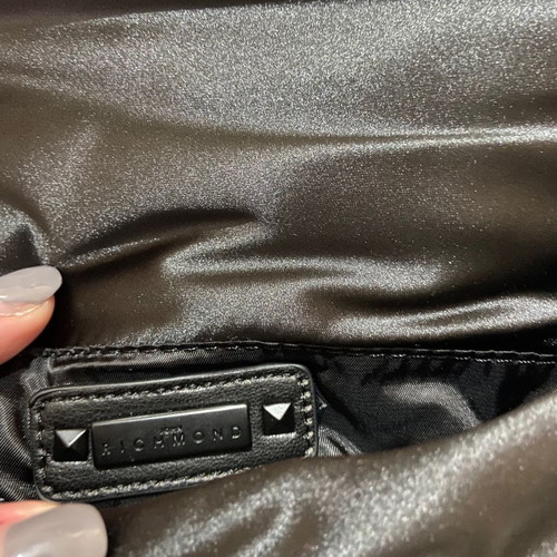 John Richmond crossbody bag new, black with JR logo