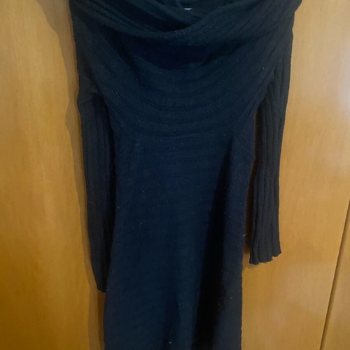 Black A-Style dress with double collar, like new