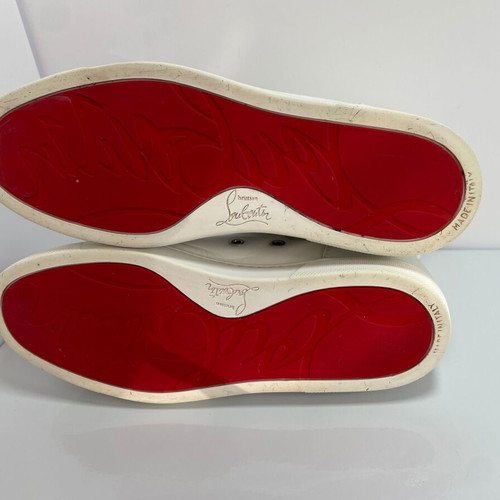Christian Louboutin δερμάτινα αθλητικά παπούτσια μεταχειρισμένα, μέγεθος 38, λευκά