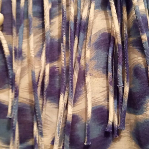 Cavalli silk mini dress like new, beige and blue