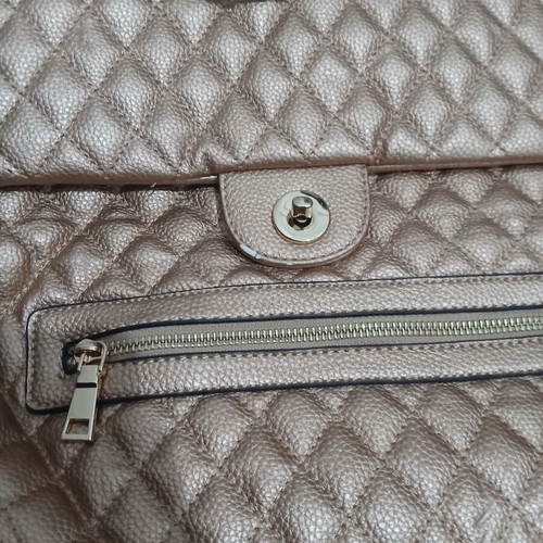 Women's shoulder bag, gold, large