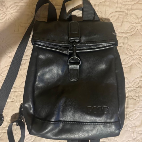 Polo backpack black used with a tear