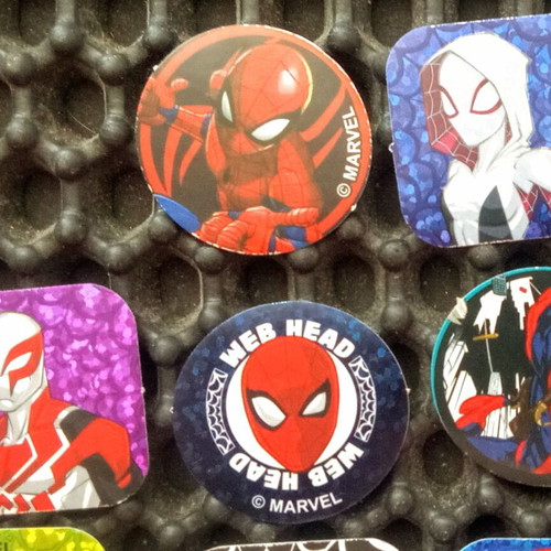 Marvel mini paper caps used, pack of 11, rare superheroes