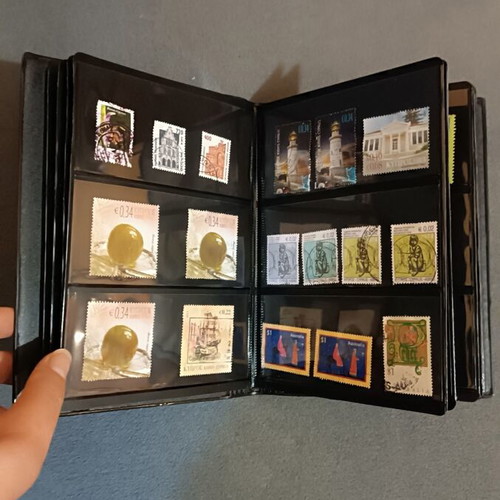 Album with 95 stamps collection new, Greece, Australia, Cyprus
