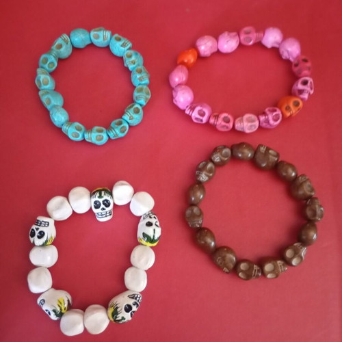 Skull Bracelets set of 4 new