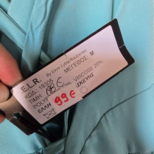 Maxi dress turquoise new with open back and chest support