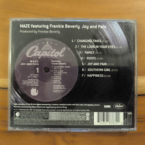 Maze Featuring Frankie Beverly Joy And Pain CD like new, R&B / Soul