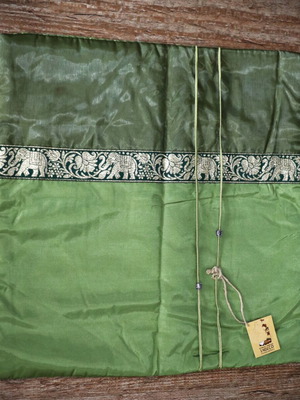 Silk pillow cover 39x39 cm green Real Siam Silk