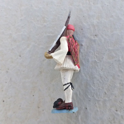 Evzones Athens figure with red uniform like new