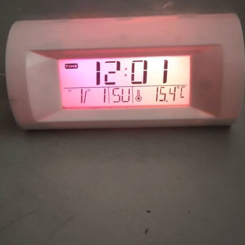 Clock with LED message board used