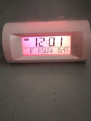 Clock with LED message board used