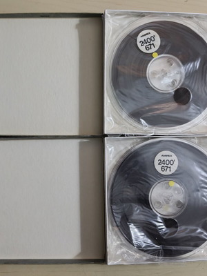 Ampex 2400 Magnetic Tape 2 Pieces, Like New, 1/4 Inch, 7" Diameter