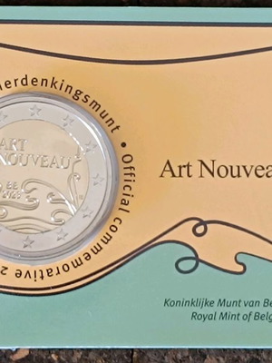 Νόμισμα 2 Ευρώ Βέλγιο 2023 Art Nouveau Ολλανδική Έκδοση