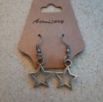 Handmade earrings gray silver new