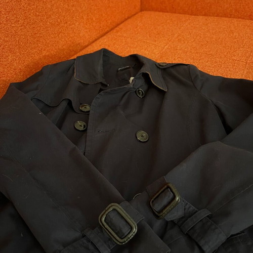 Stradivarius women's navy trench coat size S like new