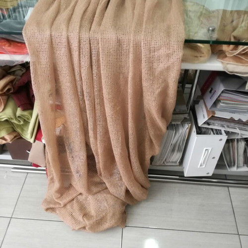 Curtain ready-made from burlap fabric new, set of two pieces