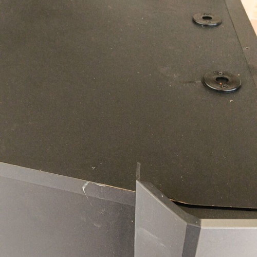 TV stand used, heavy with glass shelves