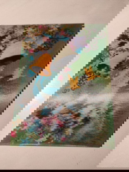 3D postcard vintage