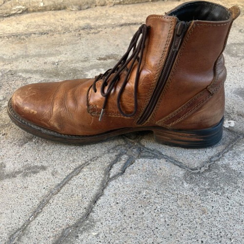 Men's brown leather ankle boots size 41