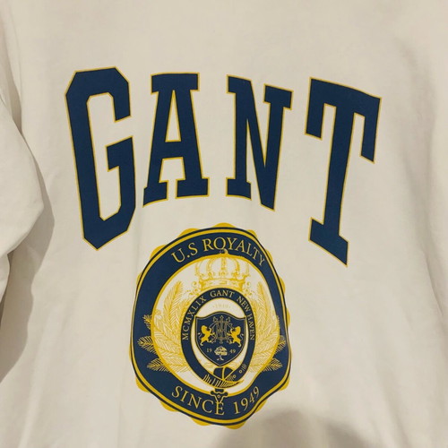Gant women's sweatshirt used, size M, white with back stain