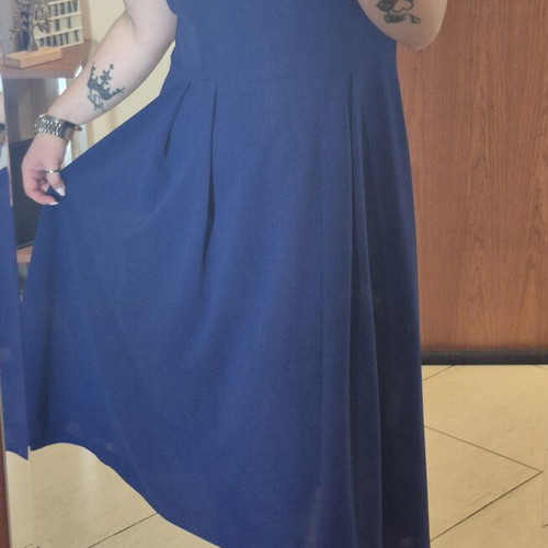 Dress with pearls new, blue, size L