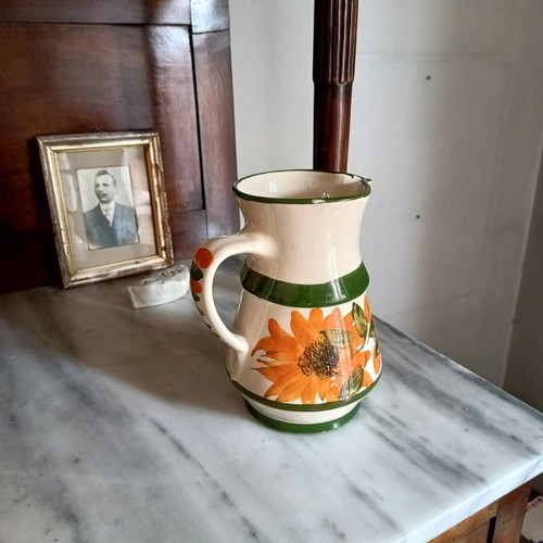 Large jug like new, slight chip on rim, height 20 cm