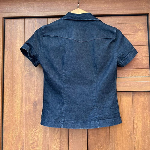 Benetton short sleeve shirt like new, size S, blue