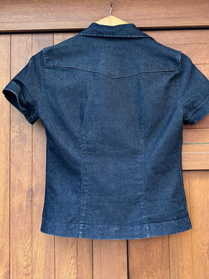 Benetton short sleeve shirt like new, size S, blue