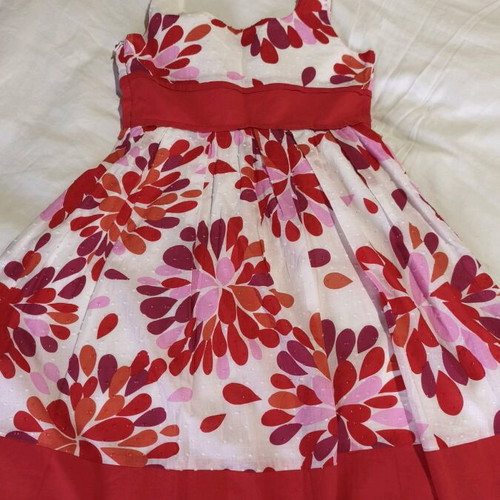 Portmans girls' dress size 8 years, like new, cotton, white and red