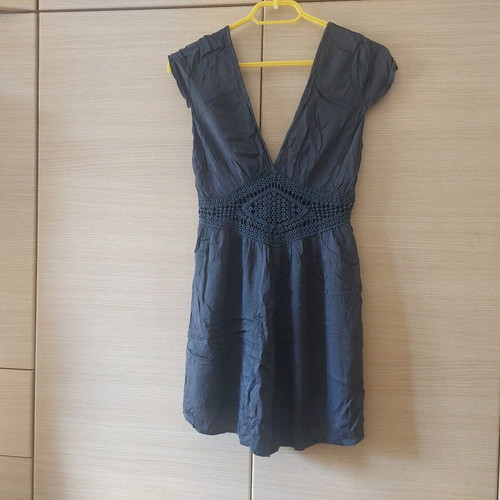 Dark blue one-piece shorts like new, Large/XL with lace detail