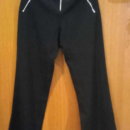 Women's pants L black like new, elastic with zipper