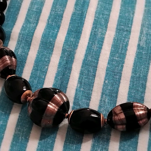 Jet Black Vintage Style Necklace used