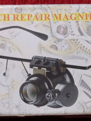 Glasses with magnifier HADEX P336 new, 20x with lighting