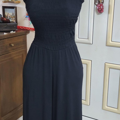 River Island strapless jumpsuit black XS-S like new, viscose