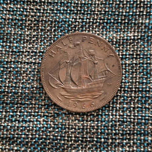 British coin used