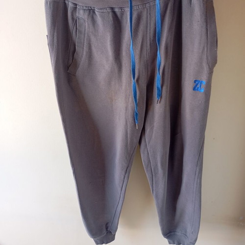 Zakcret men's sweatpants with waist drawstring, grey, size S