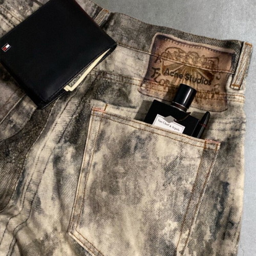 Acne Studios Trompe L’oeil Print pants new, multicolor, size M