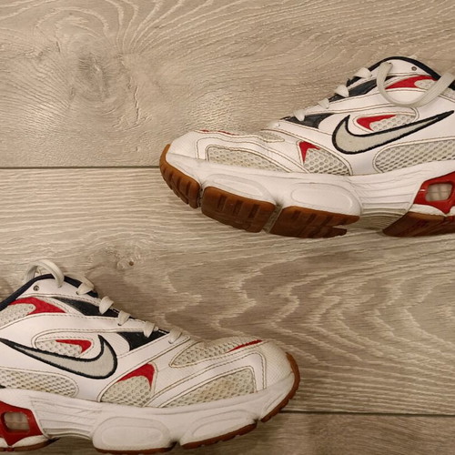 Nike Zoom Air Y2K Vintage sneakers used, white with red and navy details