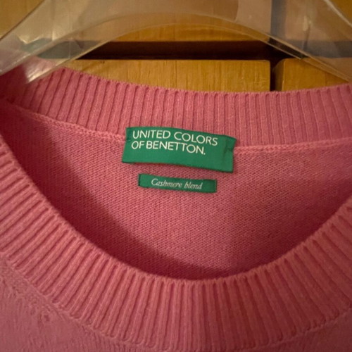 Benetton plus size wool and cashmere pink vest like new, large